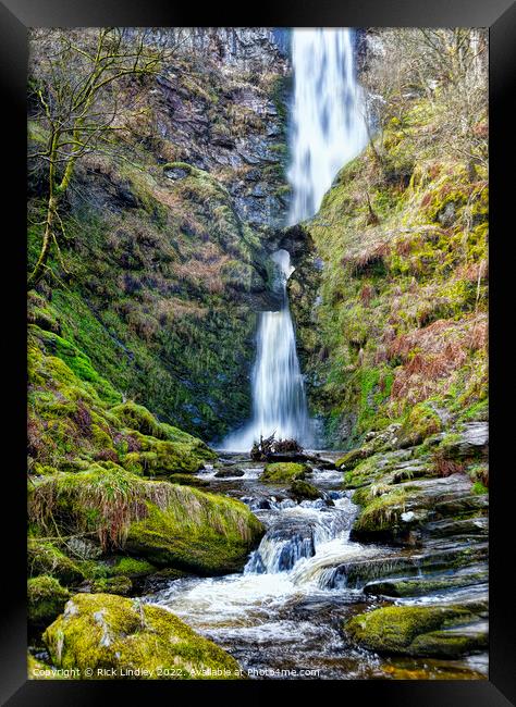 Pistyll Rhaeadr Waterfall Framed Print by Rick Lindley