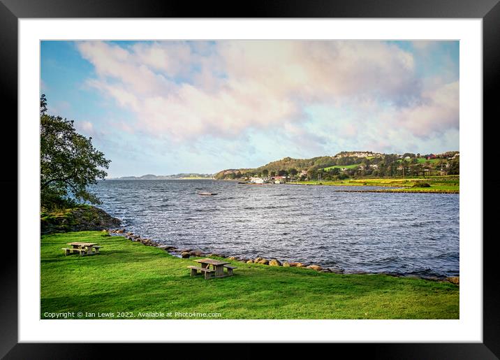 A view of the Hafrsfjord Framed Mounted Print by Ian Lewis