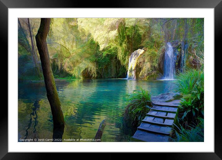 Tranquil Oasis - CR2201-6720-ABS Framed Mounted Print by Jordi Carrio
