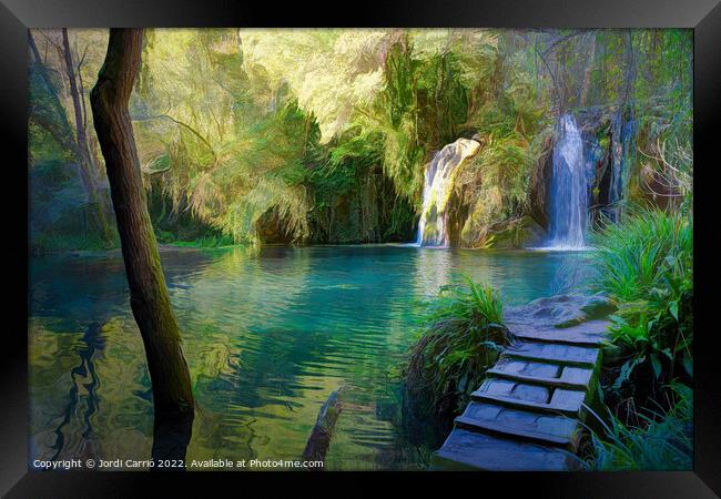 Tranquil Oasis - CR2201-6720-ABS Framed Print by Jordi Carrio
