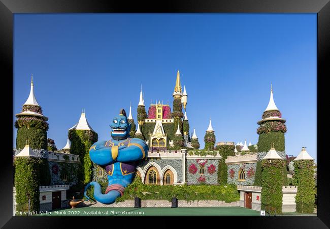 The Fairytale Castle, Dubai Miracle Garden Framed Print by Jim Monk