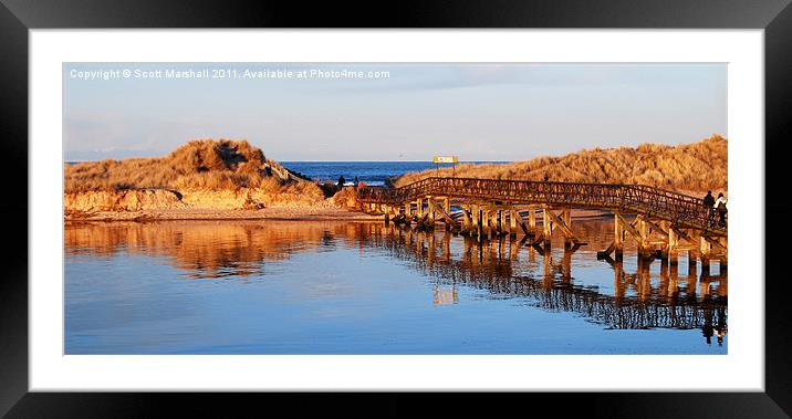 Bridging the Lossie Framed Mounted Print by Scott K Marshall