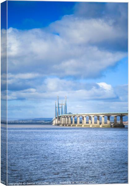 Second Severn Crossing  Canvas Print by Simon Connellan