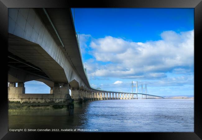 Second Severn Crossing Framed Print by Simon Connellan