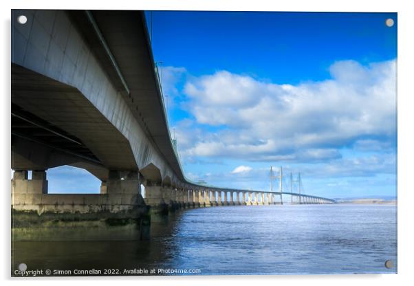 Second Severn Crossing Acrylic by Simon Connellan