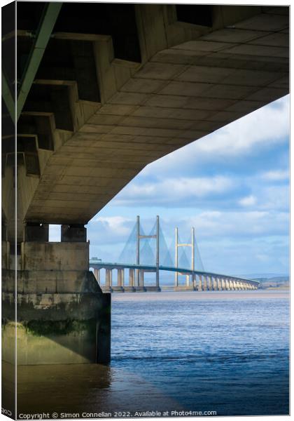Second Severn Crossing Canvas Print by Simon Connellan