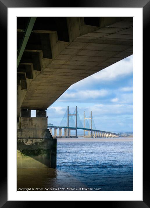 Second Severn Crossing Framed Mounted Print by Simon Connellan