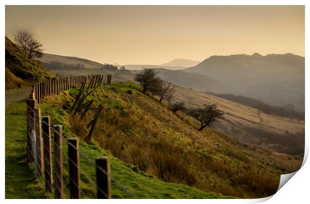 The Upper Swansea Valley Print by Leighton Collins