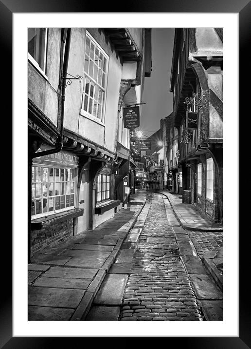 The Shambles at Night Framed Mounted Print by Darren Galpin