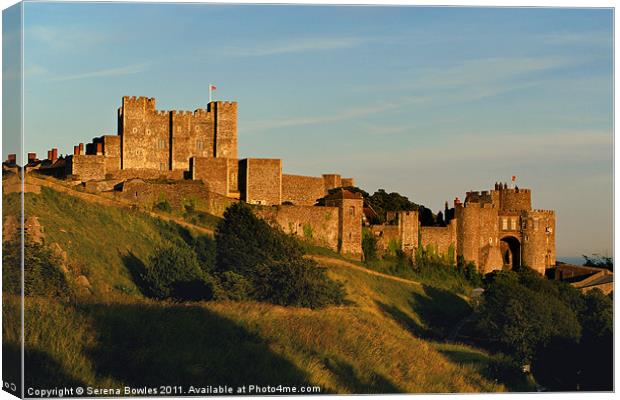 Dover Castle at Sunset, Kent, England Canvas Print by Serena Bowles