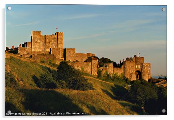 Dover Castle at Sunset, Kent, England Acrylic by Serena Bowles