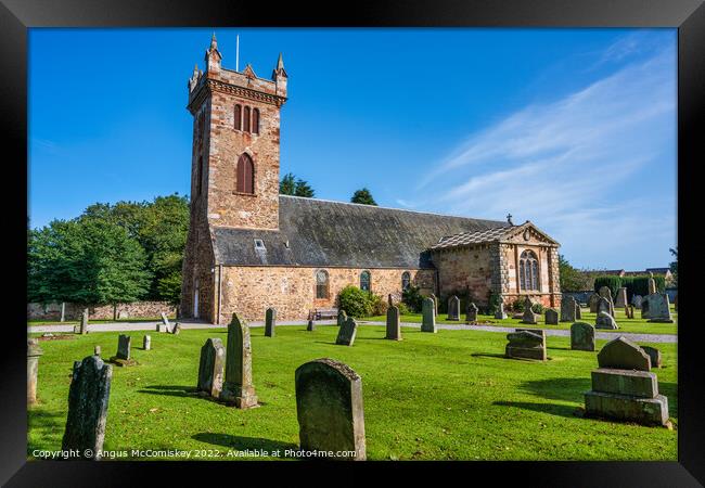 Dirleton Kirk and Kirkyard, East Lothian, Scotland Framed Print by Angus McComiskey