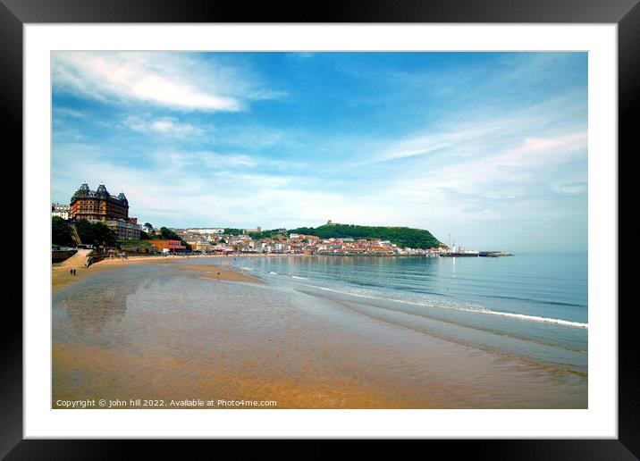 Scarborough south bay, Yorkshire. Framed Mounted Print by john hill