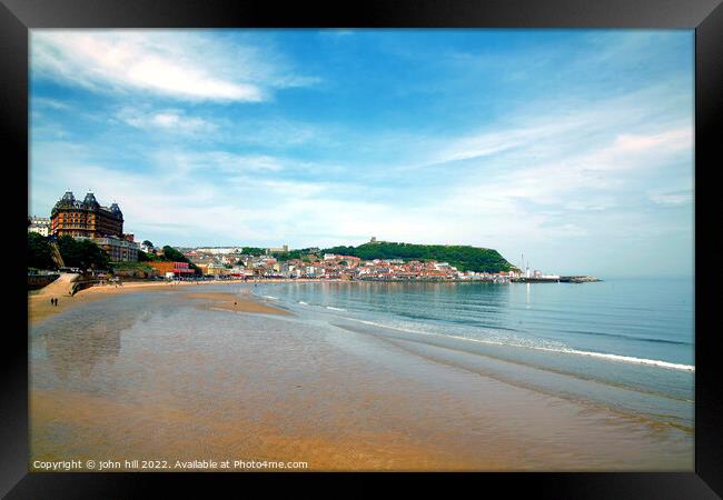 Scarborough south bay, Yorkshire. Framed Print by john hill
