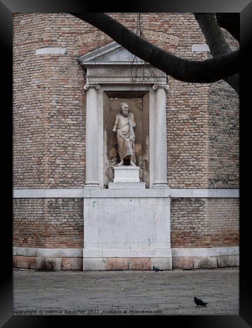Statue of Saint Paul at the Church of San Polo, Venice Framed Print by Dietmar Rauscher