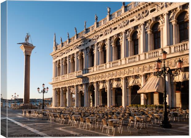 Marciana Library also called Library of Saint Mark in Venice or  Canvas Print by Dietmar Rauscher
