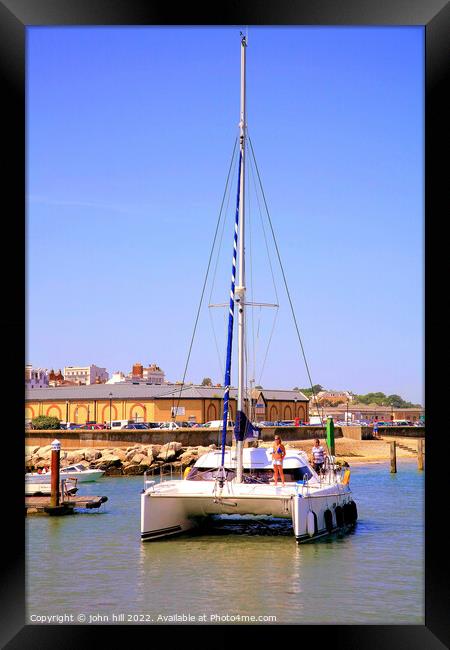 Catamaran, Ryde, Isle of Wight. Framed Print by john hill