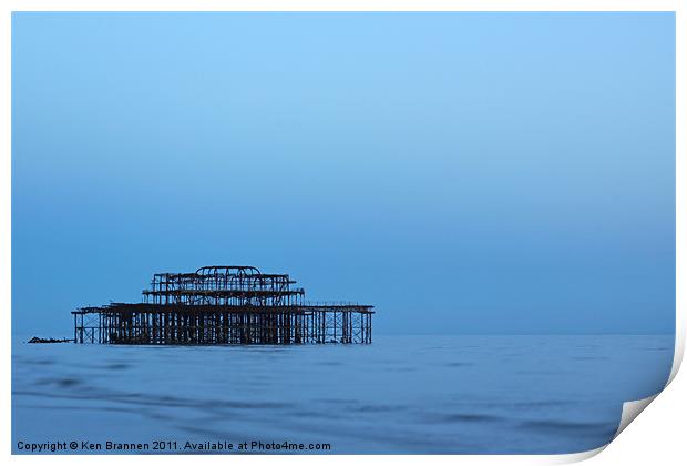 Brighton pier late summer Print by Oxon Images