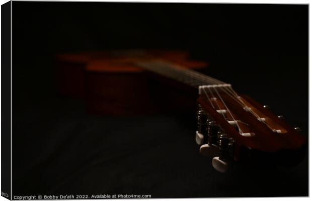 Guitar in the dark. Canvas Print by Bobby De'ath