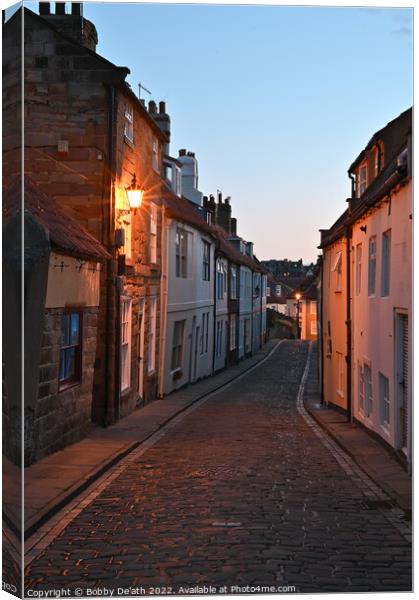 The Cobbled street of Whitby Canvas Print by Bobby De'ath