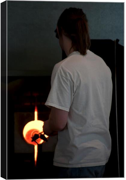 Glass blower - Toledo Canvas Print by Gordon Dixon