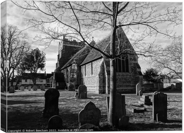 St Mary's. church Tollesbury Essex Canvas Print by Robert Beecham