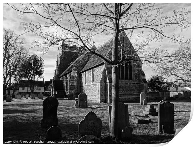 St Mary's. church Tollesbury Essex Print by Robert Beecham