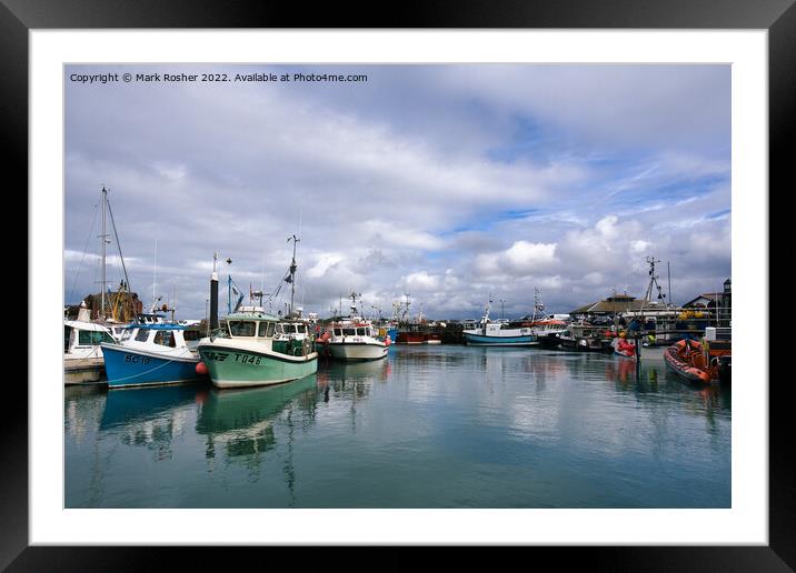 Fishing Fleet in Padstow Harbour Framed Mounted Print by Mark Rosher