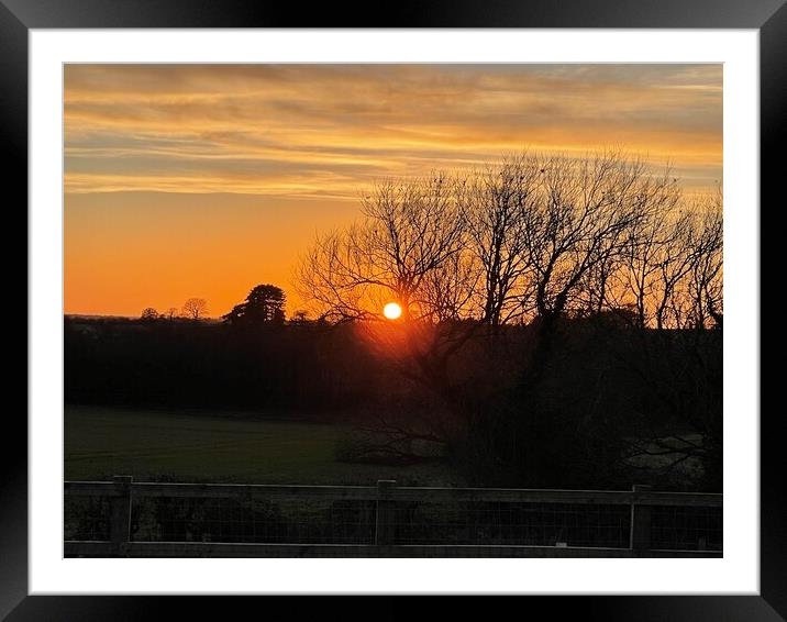 Sky sun Framed Mounted Print by Harvey Watson