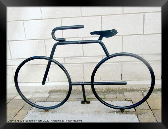 Bicycle Stand Framed Print by Stephanie Moore