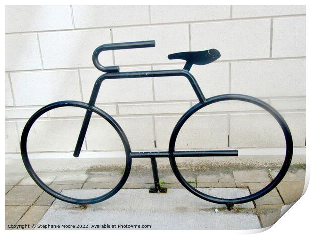 Bicycle Stand Print by Stephanie Moore