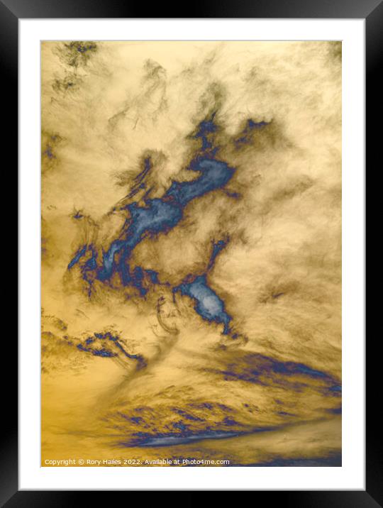 Clouds in the digital sky Framed Mounted Print by Rory Hailes