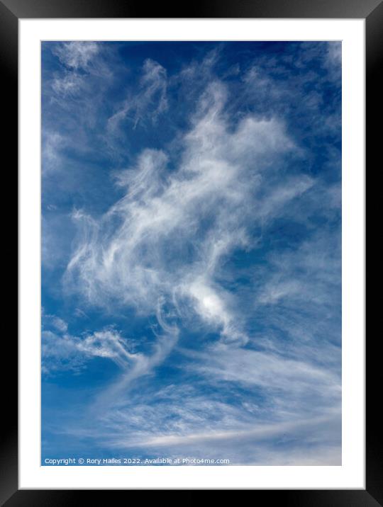 Cloud blue sky Framed Mounted Print by Rory Hailes