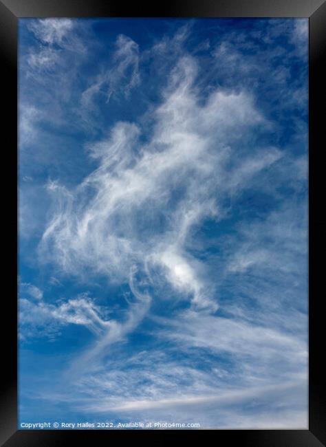 Cloud blue sky Framed Print by Rory Hailes