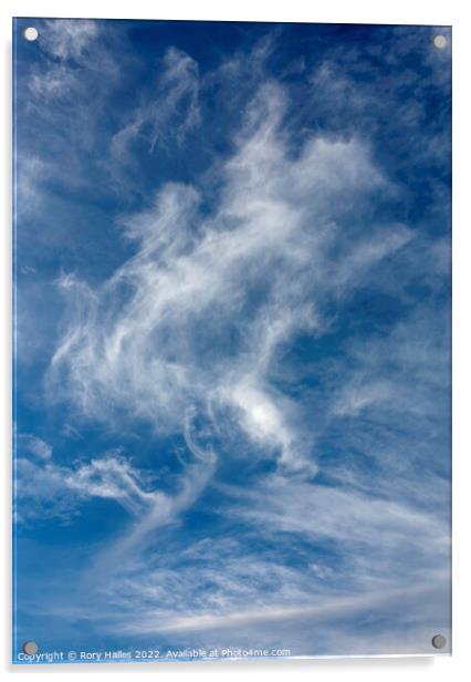 Cloud blue sky Acrylic by Rory Hailes