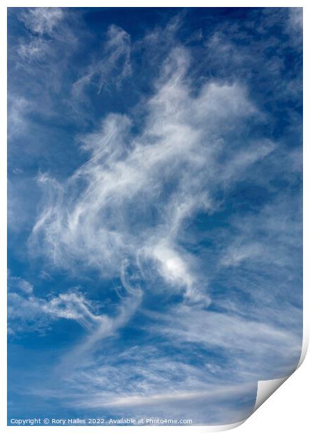 Cloud blue sky Print by Rory Hailes