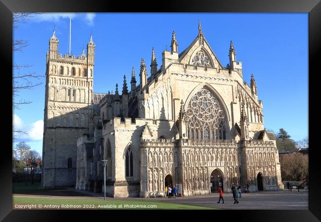 Exeter Cathedral Framed Print by Antony Robinson