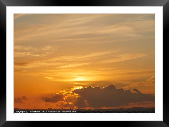 Sunset over the Welsh hills Framed Mounted Print by Rory Hailes