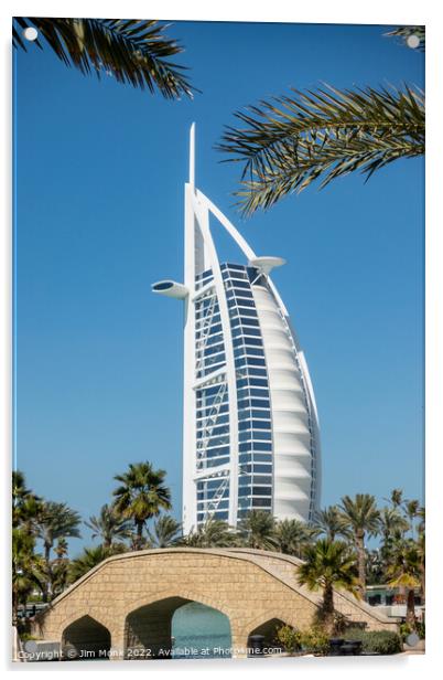 Burj Al Arab in Dubai Acrylic by Jim Monk
