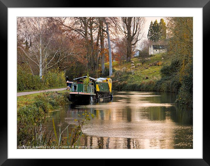 Autumn Kennet & Avon Canal  Framed Mounted Print by Rowena Ko