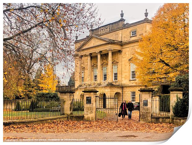 The Holburne Museum in autumn  Print by Rowena Ko