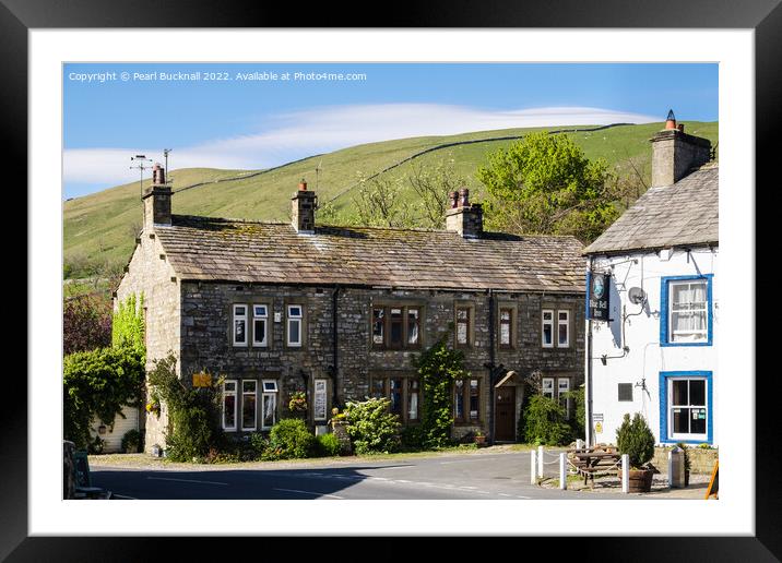 English Village Kettlewell Yorkshire Dales Framed Mounted Print by Pearl Bucknall