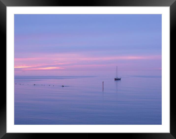 Dawn in Newbiggin by the Sea Framed Mounted Print by Richard Dixon