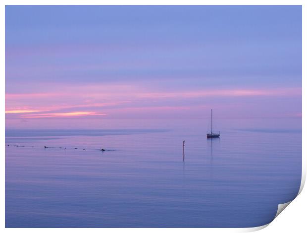 Dawn in Newbiggin by the Sea Print by Richard Dixon