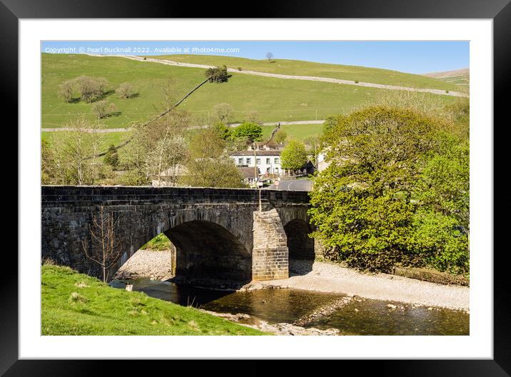 Kettlewell Bridge River Wharfe Yorkshire Dales Framed Mounted Print by Pearl Bucknall