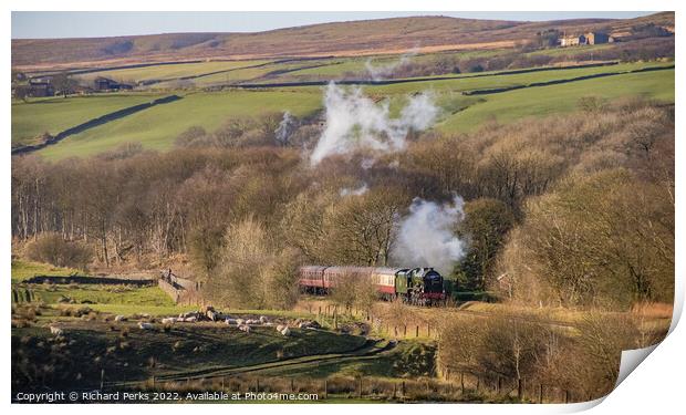 46100 Royal Scot steaming through the Lancashire C Print by Richard Perks