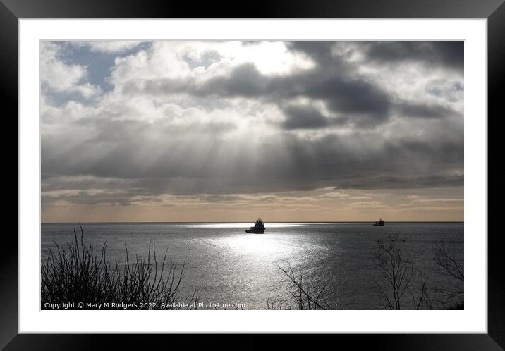 Rays Framed Mounted Print by Mary M Rodgers