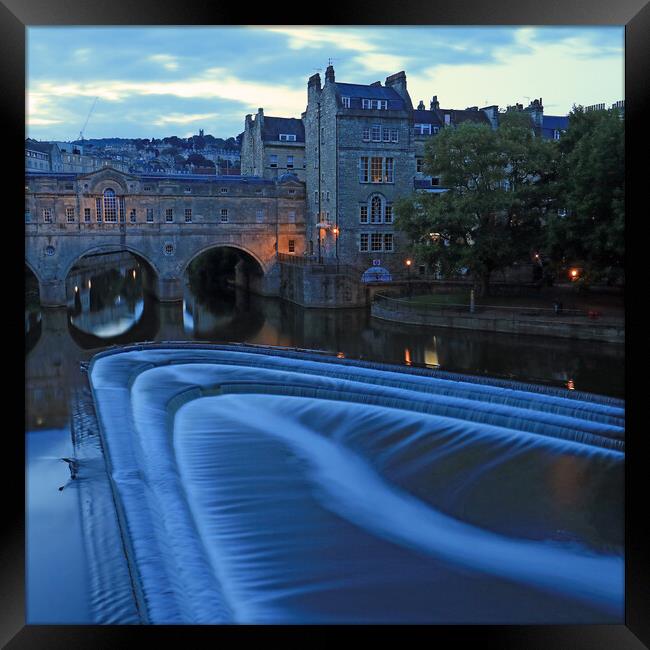 Pultney Bridge with Weir Framed Print by Michael Hopes