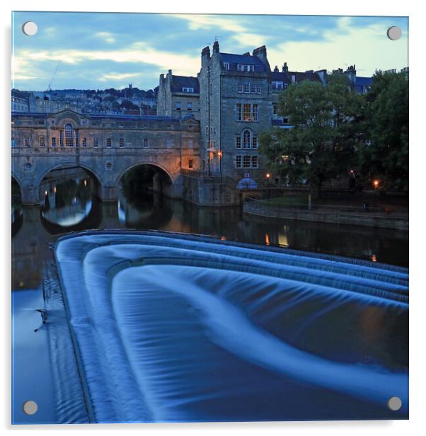 Pultney Bridge with Weir Acrylic by Michael Hopes