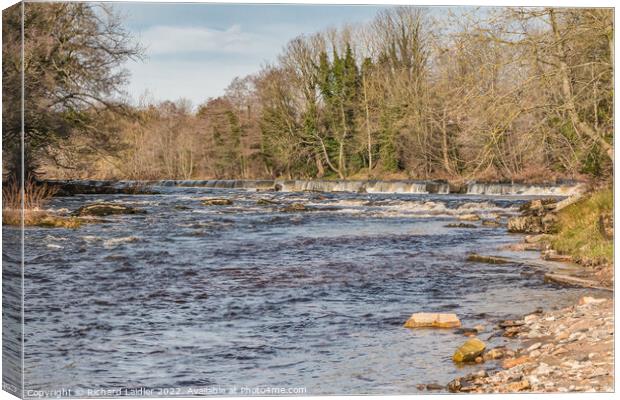 The River Tees at Demesnes Mill Barnard Castle Canvas Print by Richard Laidler